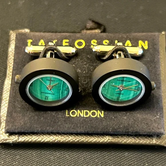 Tateossian Black and Green Watch Cufflinks - Picture 1 of 3